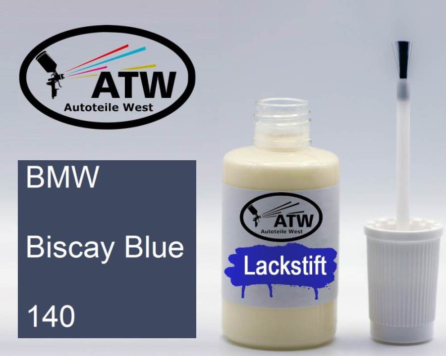 BMW, Biscay Blue, 140: 20ml Lackstift, von ATW Autoteile West.